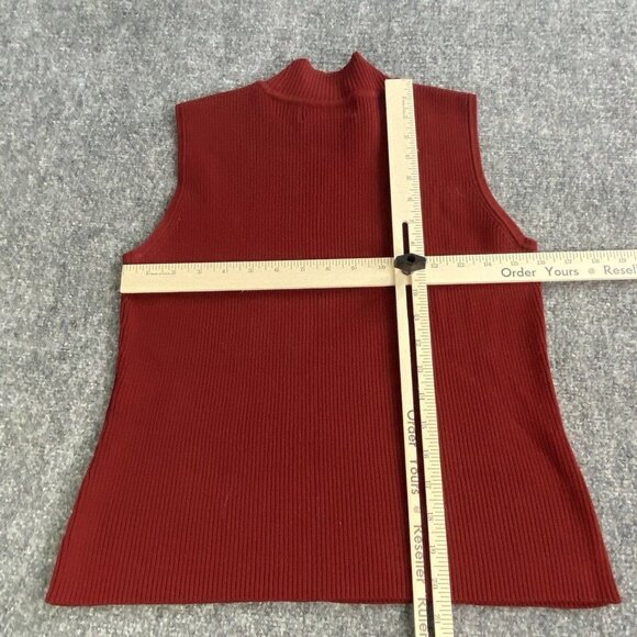 Casual Corner Annex Sweater Twin Set Womens PM Red Maroon VTG 2-Pc Knitwear - Picture 15 of 16